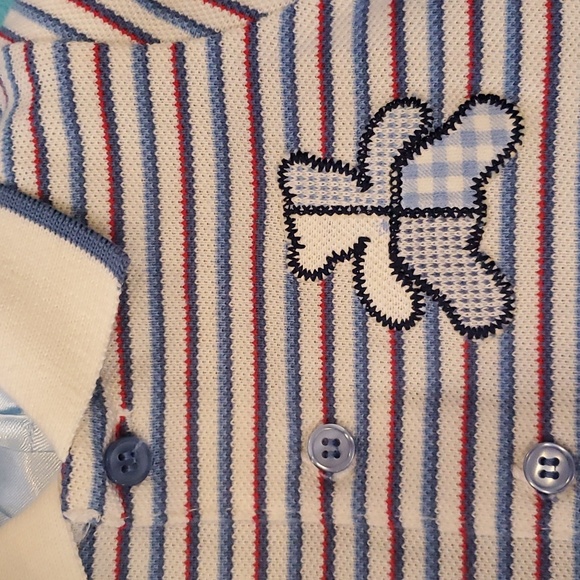 First Impressions Blue Boys Bear Romper Play Wear. Size 3/6 month. - Picture 2 of 6
